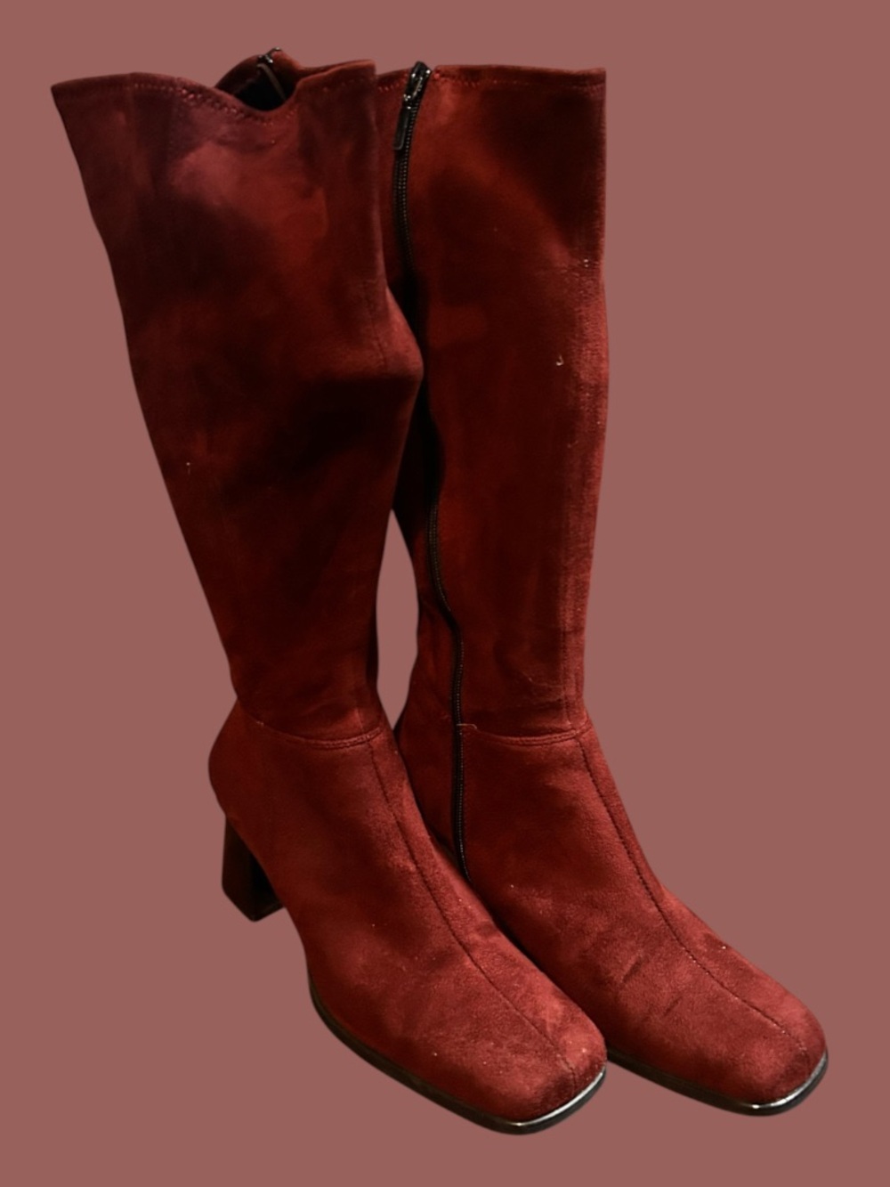Rare Bass Over-the-Knee Suede Boots wine Denmark 8.5